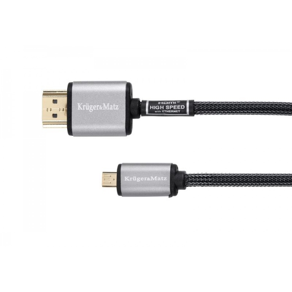 Kabel HDMI - micro HDMI zástrčka -zástrčka (A-D)  1.8m Kruger&Matz