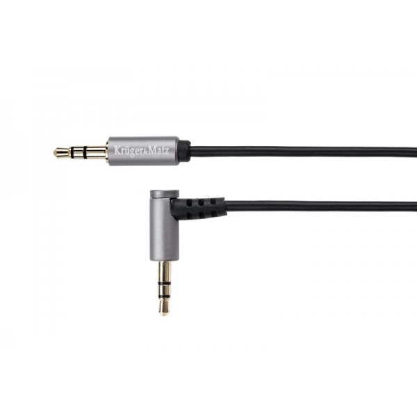 Kabel úhlová zástrčka - přímá zástrčka jack 3.5  stereo 1.8m Kruger&Matz