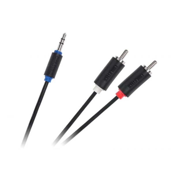 Kabel Jack 3.5-2RCA 1.0m Cabletech standard