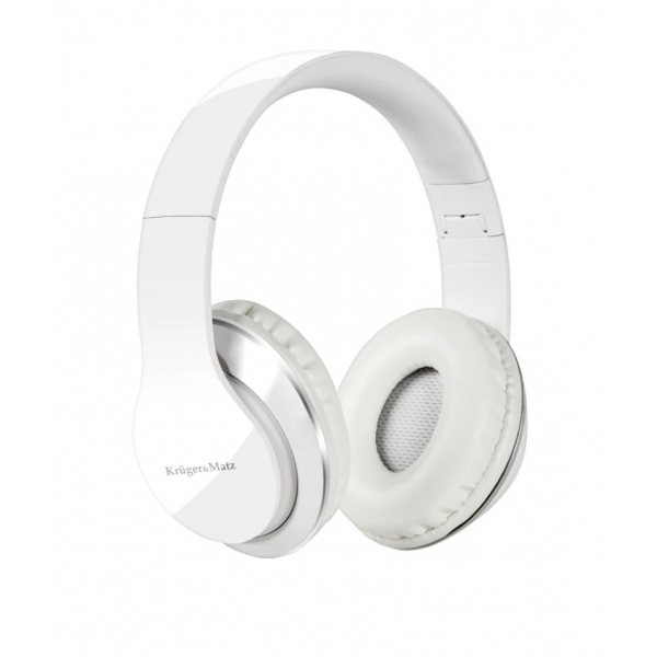 Kabelové sluchátka  - na uši - Kruger&Matz model Street, bílá barva