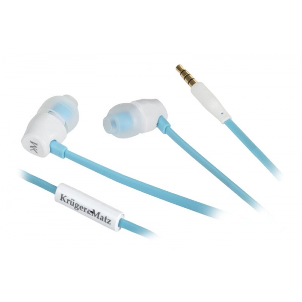 Sluchátka do uší s mikrofonem  Kruger&Matz  model D10  modré