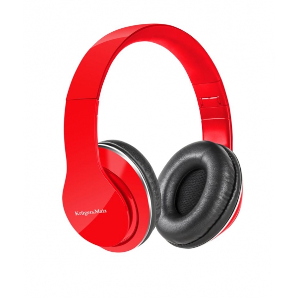 Kabelové sluchátka - na uši - Kruger&Matz model Street, červené