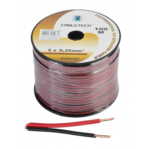 Reproduktorový kabel 0,35mm černo - červený