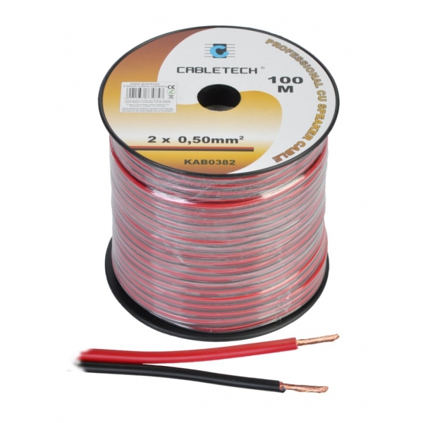 Reproduktorový kabel  0,5mm černo-červený