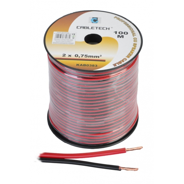 Reproduktorový kabel 0.75mm černo - červený