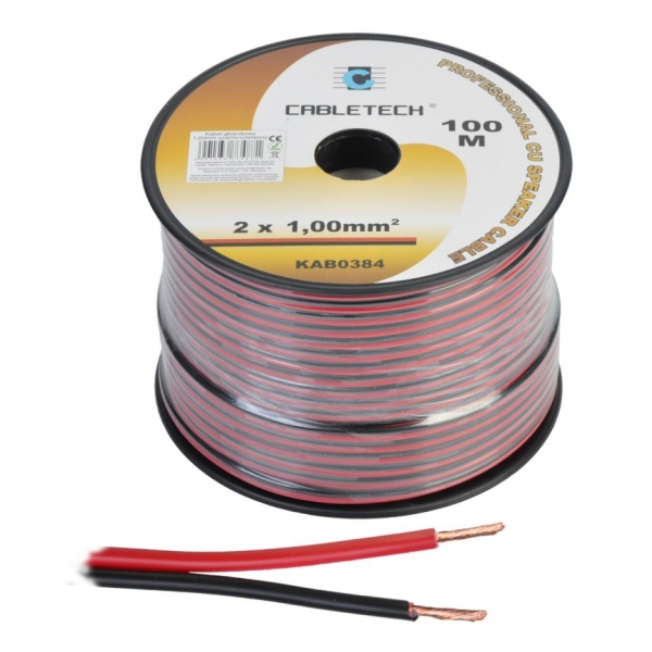 Reproduktorový kabel  1,0mm černo - červený