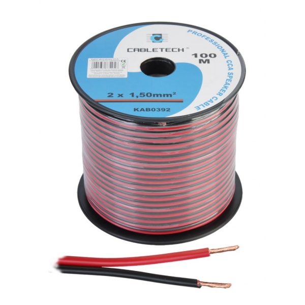 Reproduktorový kabel CCA 1.5mm černo - červený