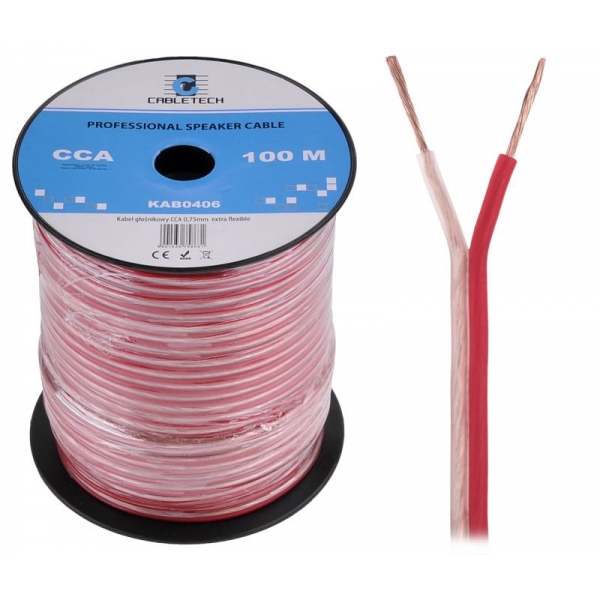 Reproduktorový kabel CCA 0.75mm Cabletech extra flexible
