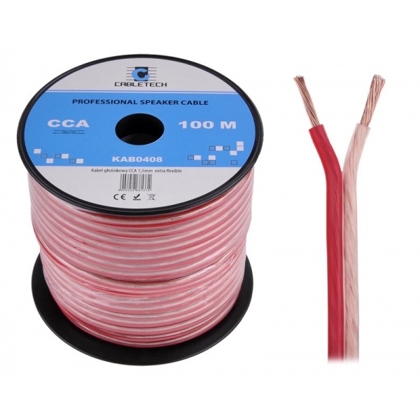 Reproduktorový kabel  CCA 1.5mm Cabletech extra flexible