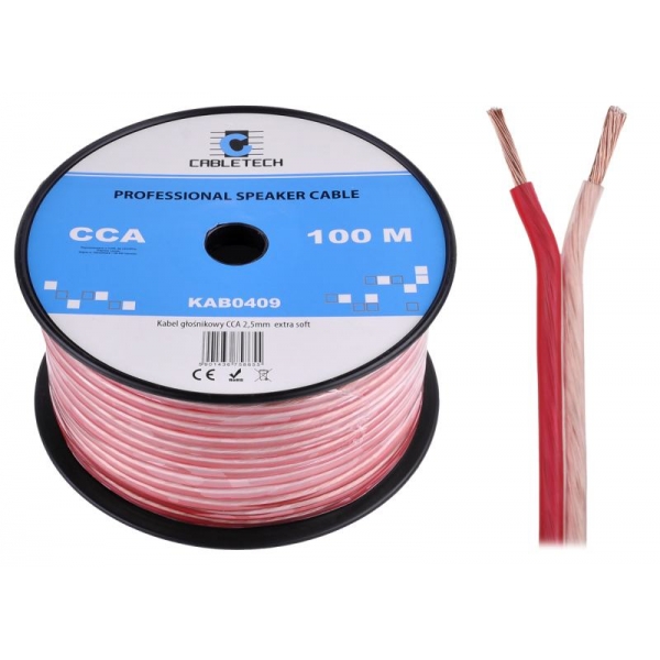 Reproduktorový kabel  CCA 2.5mm Cabletech extra soft