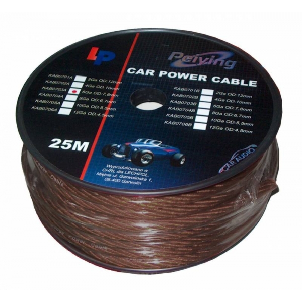 Auto kabel 8Ga OD6.7mm CU 25m