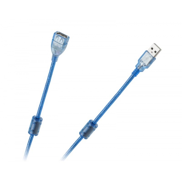 USB 2.0 kabel Az-Am prodlužovací kabel 5m stíněni + filtr