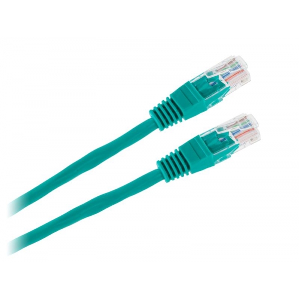 Patchcord kabel UTP 8c zástrčka - zástrčka 1.0m CCA zelený
