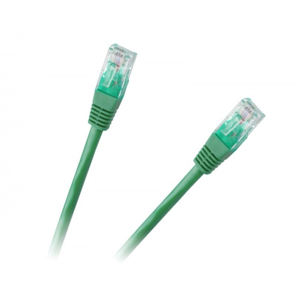 Patchcord kabel UTP 8c zásuvka -zásuvka  0,5m CCA zelený cat.6e
