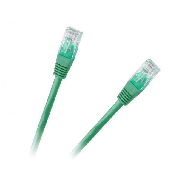 Patchcord kabel UTP 8c zástrčka-zástrčka 1.0m CCA zelený cat.6e