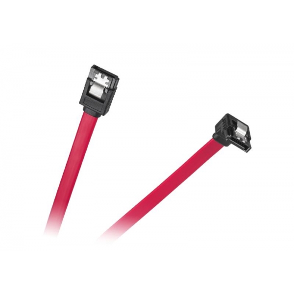 Kabel SATA zástrčka přímá - úhlový konektor 0,5m