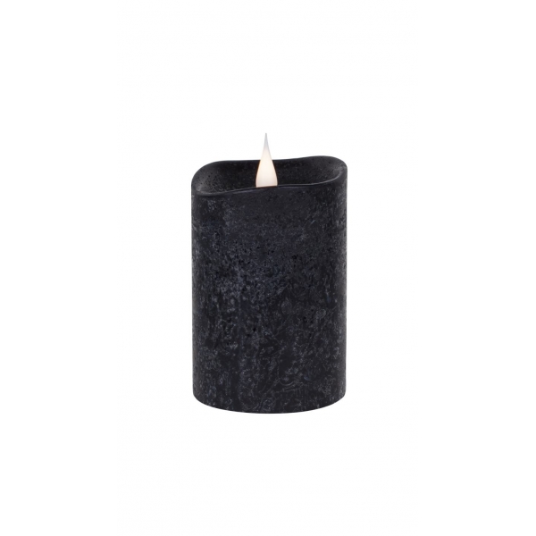 Vosková svíčka LED malá - rustic black