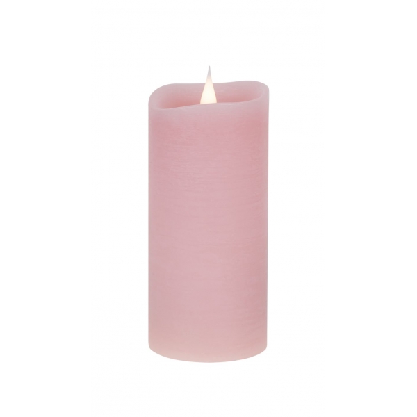 Vosková svíčka LED průměrná - rustic pink