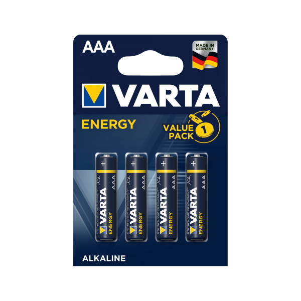 Alkalická baterie VARTA LR03 ENERGY 4ks / blistr.