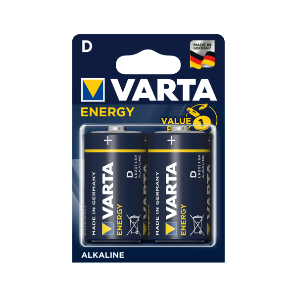 Alkalická baterie VARTA LR20 ENERGY  4ks. / blistr