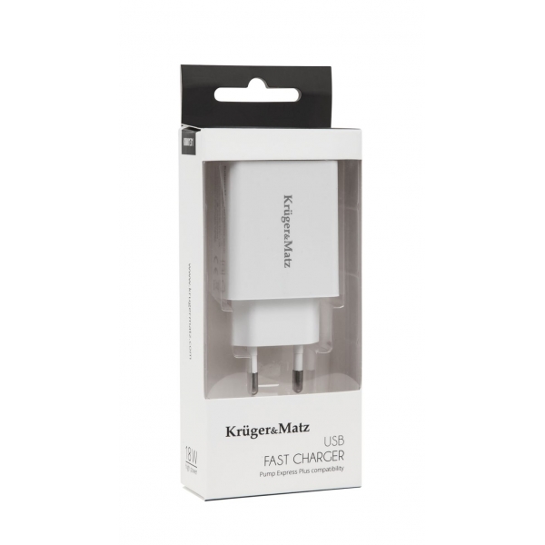 Kruger & Matz USB síťová  nabíječka s funkci Pump Express 2.0