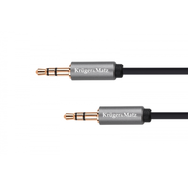 Kabel jack 3.5 stereo zástrčka   1m Kruger&Matz Basic