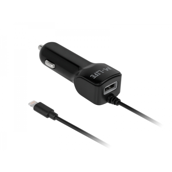 Nabíječka do auta M-Life Lightning + USB 2100 mA