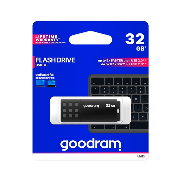 Goodram USB 3.0 flash disk 32GB černý