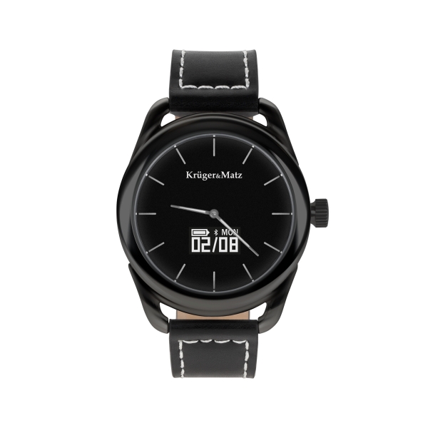 Černé hybridní hodinky Kruger & Matz
