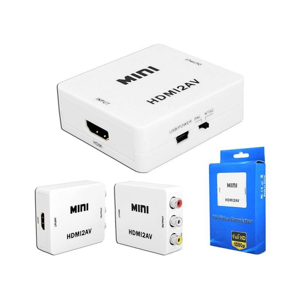 Převodník signálu HDMI zásuvka - AV zásuvka - CHINCH CVBS + AUDIO LXHD129