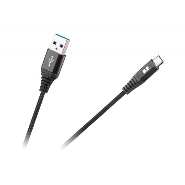 USB kabel - USB typ C REBEL 50 cm černý