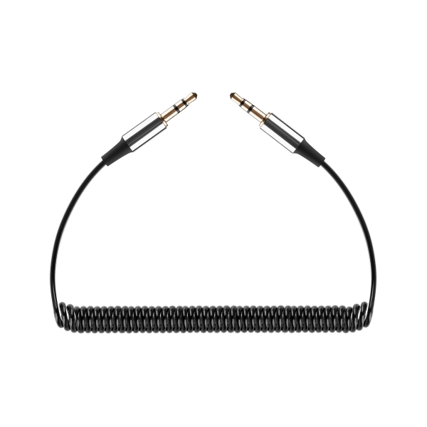 Audio kabel Jack 3.5 zástrčka - REBEL spirálová zástrčka