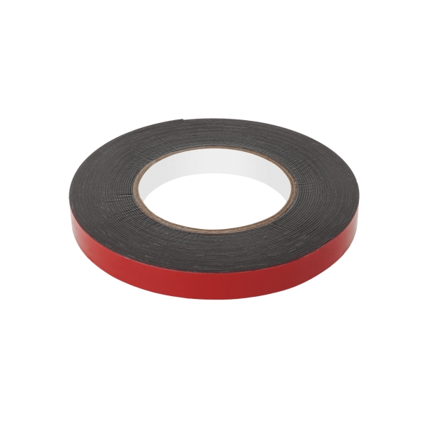 Oboustranná pěnová páska REBEL (1 mm x 15 mm x 10 m) černá
