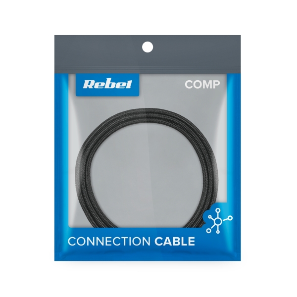 USB kabel - Lightning REBEL 100 cm černý