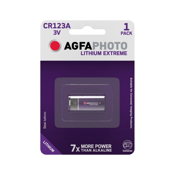 Baterie AgfaPhoto CR123 1 ks / blistr