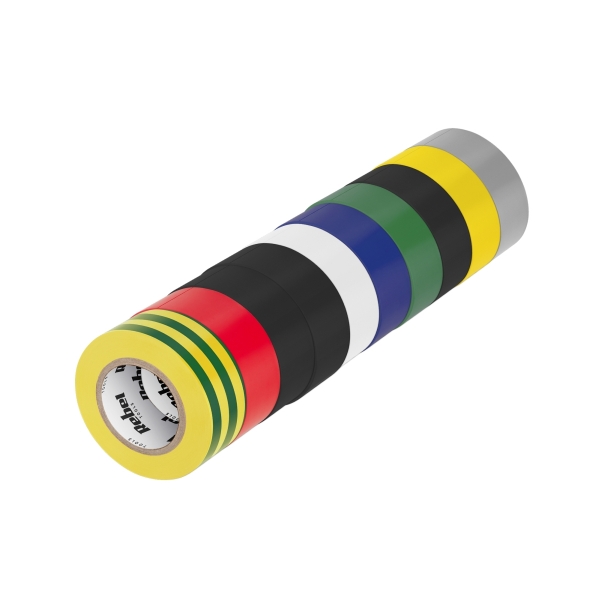 Sada lepicích izolačních pásek REBEL (10 ks. - 0,13 mm x 19 mm x 10 yd) mix barev