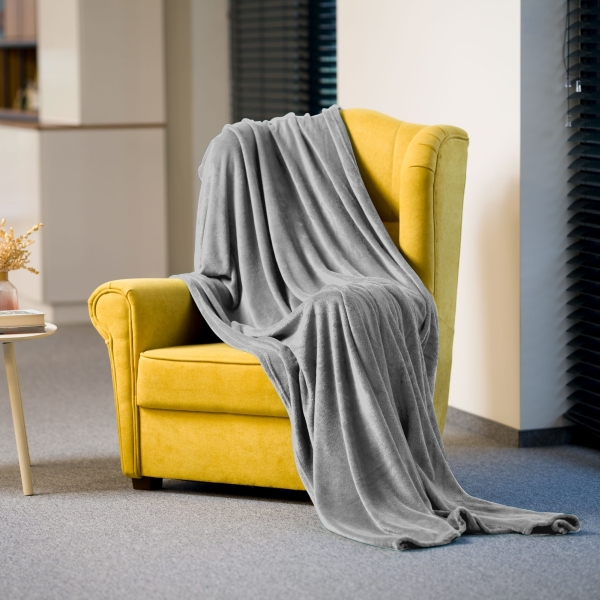 Fleecová deka 150x200 cm TEESA - šedá