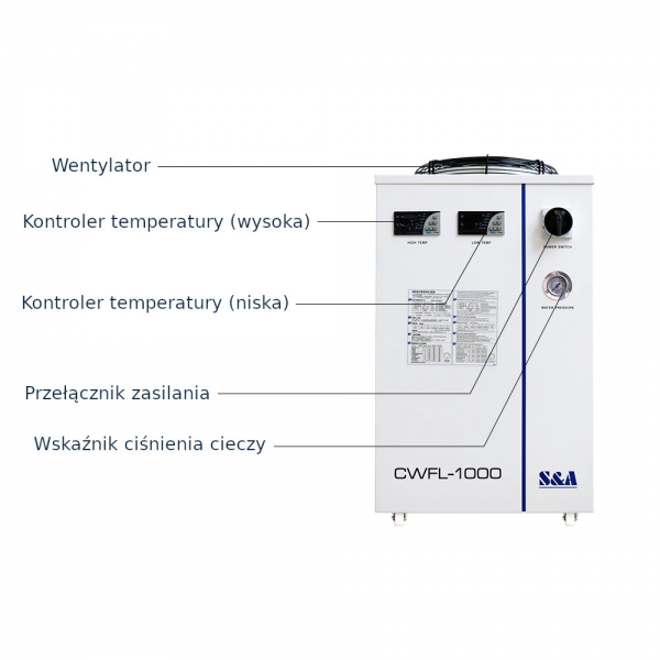 Vodní chladič CWFL-1000 Chiller pro vláknové lasery