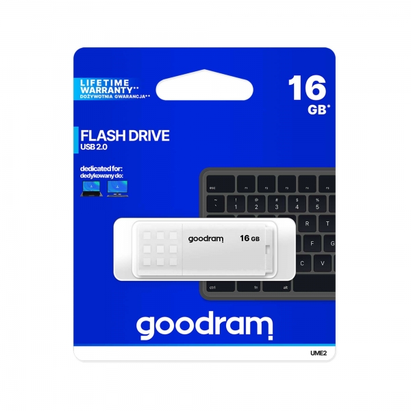 Goodram USB 2.0 16GB flash disk bílý