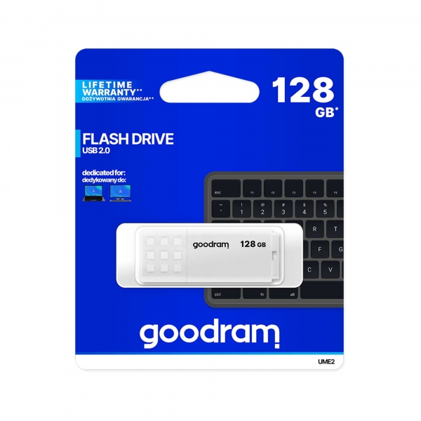 Goodram USB 2.0 128GB flash disk bílý