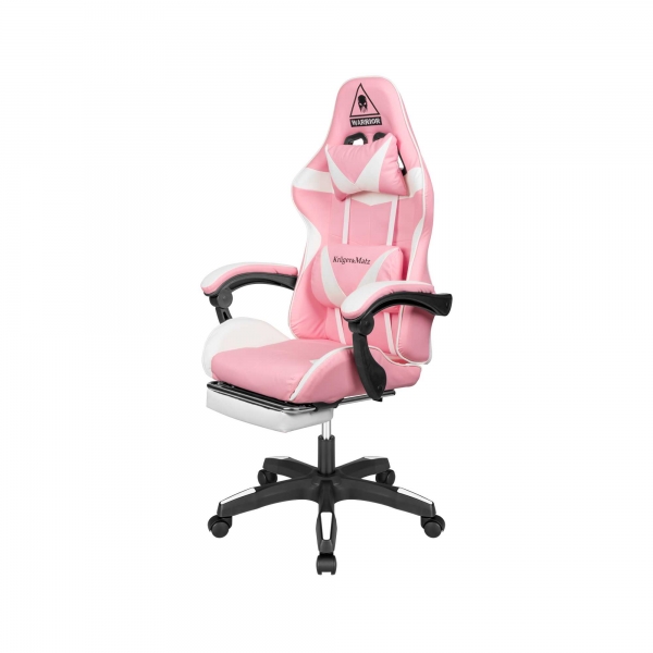 Herní židle Kruger & Matz Warrior GX-150 Bílá a růžová