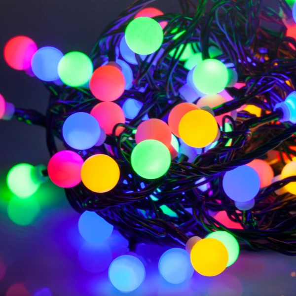 LED osvětlení vánočního stromku Rebel, externí 10m, RGB se změnou režimu svícení