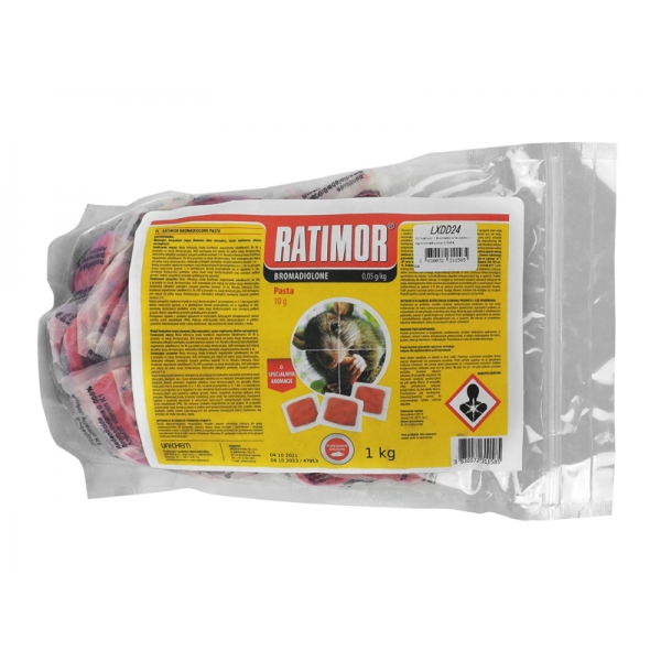 Ratimor / Bromadiolonová pasta na myši 1 kg Bromadiolon 0,005 %