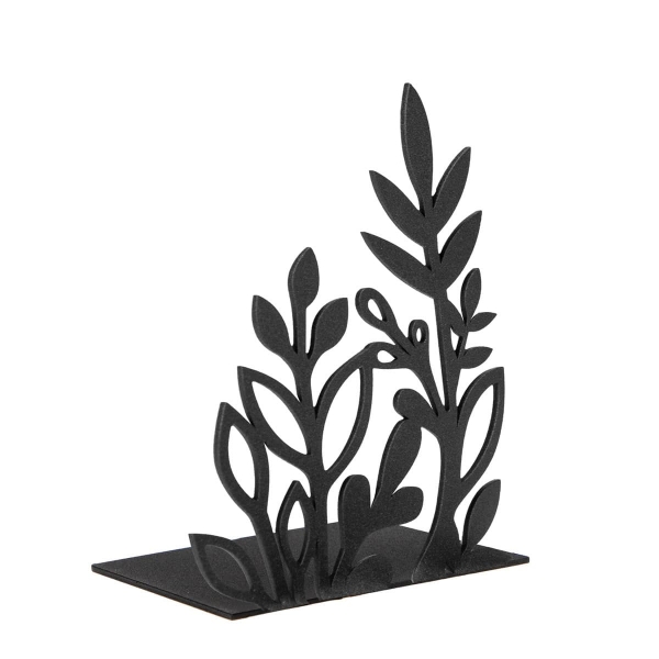 Dekorativní stojan na květiny z černého kovu