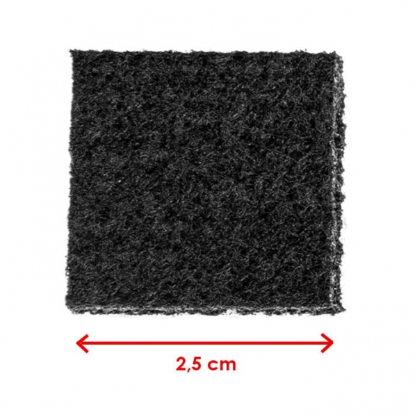 Plstěné podložky pod čtvercový nábytek černé 60 ks. 25 mm