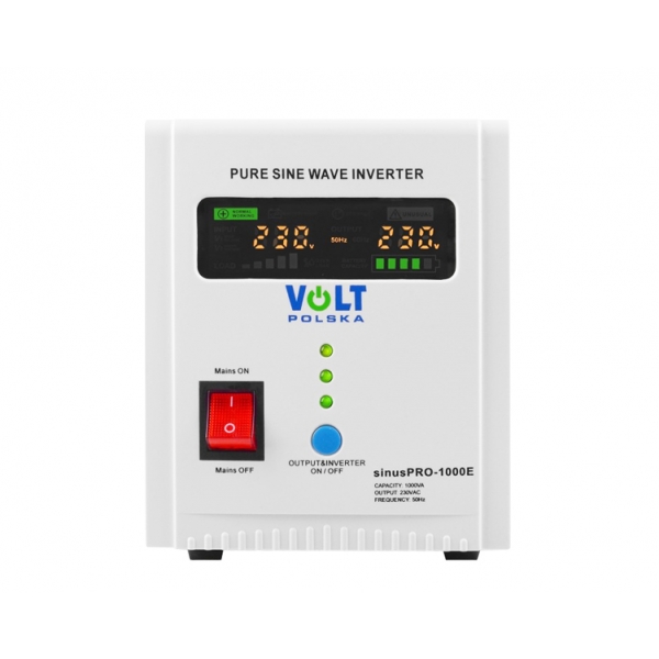 PS nepřerušitelný napájecí zdroj VOLT SINUS PRO - 1000E  12/230V (700/1000W)