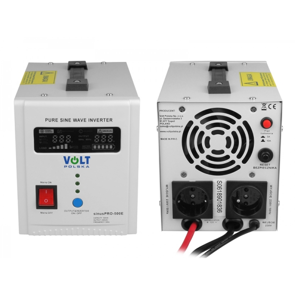 PS Nouzový zdroj napájení VOLT SINUS PRO-500E 12V/230V (350W/500W)