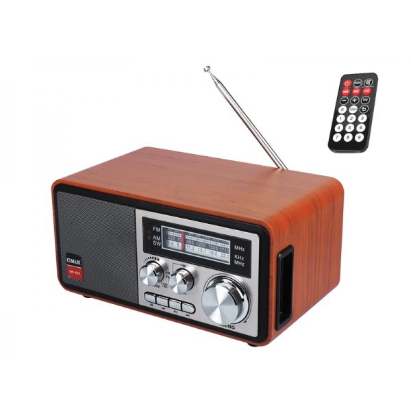 RETRO přenosné rádio MK-623 bluetooth,USB, TF,AUX ,vestavěná baterie ,stříbrné