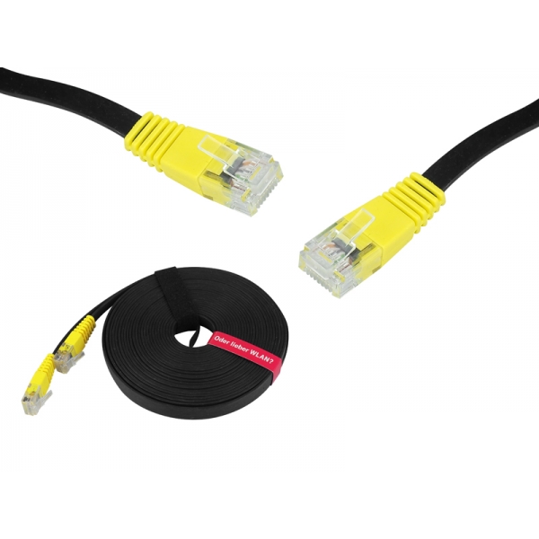 Síťový počítačový kabel 1:1 8p8c kat.5 10m ultratenký 5/1mm silikon  (patchcord)