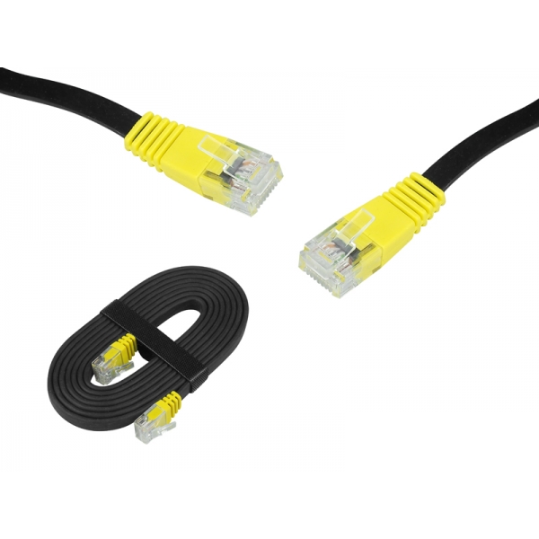 Síťový počítačový kabel 1:1 8p8c kat.5 1,5 m ultratenký silikon 5/1 mm  (patchcord)